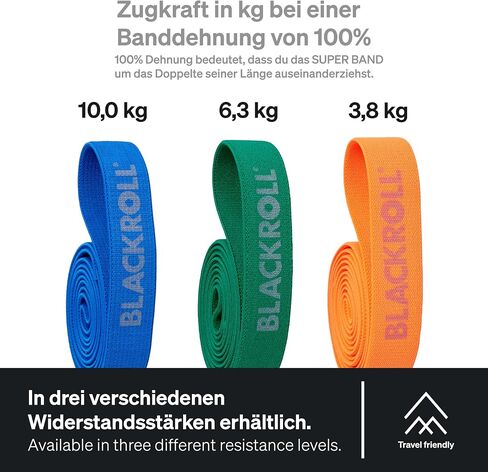 BLACKROLL - Super Band Set, Long Bands for Working Out, Resistance Bands for Legs and Glutes, Workout Bands for Stretching and Exercise, Booty Bands for Home Gym Equipment in Saudi Arabia