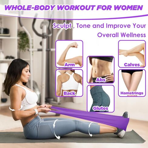 3 قطع من أربطة المقاومة المقاومة مجموعة 5.9 قدم أربطة تدريب طويلة جدًا وأربطة علاج طبيعي وأربطة مرنة للمنزل وصالة الألعاب الرياضية ورفع الأثقال وتدريبات القوة واليوجا والبيلاتس in Kuwait