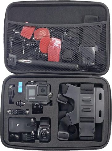 Camera Accessories Bag for Action Camera, Carrying Case Compatible with Gopro, Portable Protective Case for Gopro Hero13 12 11 10 9 8 7 6 5 4 3 2(Small) in Saudi Arabia