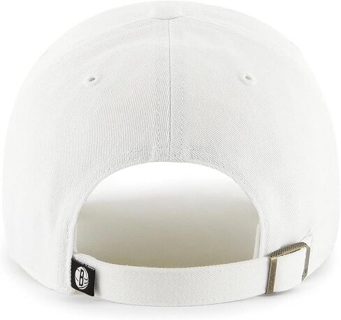 '47 NBA Unisex-Adult Clean Up Adjustable Hat Cap One Size Fits All (Brooklyn Nets White) in Saudi Arabia