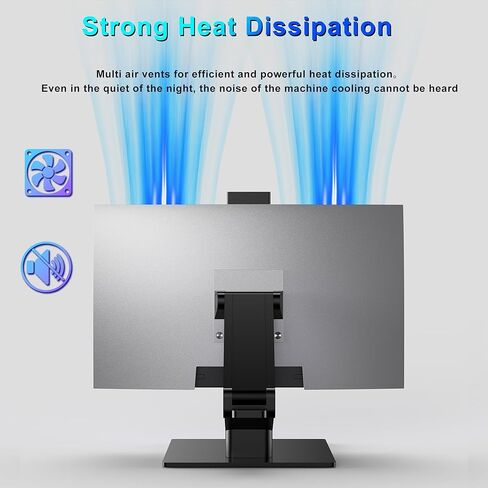 All-in-One Desktop Computer 23.8 inches Core i7-4810MQ ISP FHD Touch Screen All-in-One PC 8GB RAM 512GB SSD Pop-up Camera Dual Band WiFi Blutooth 4.2 Type-C -3 to 60 °Adjusted Screen in Kuwait