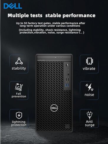 الكمبيوتر المكتبي للأعمال طراز Optiplex 3000 Tower من Dell | معالج انتل كور i5-12500 من الجيل الثاني عشر | 16 جيجا رام | ٢٥٦ جيجابايت إس إس دي + ١ تيرابايت إتش دي دي | واي فاي | دي في دي آر دبليو | اتش دي ام اي | منفذ العرض (يدعم 4K) | ويندوز 11 برو in Saudi Arabia