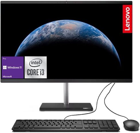 Lenovo V50a AIO | 23.8" FHD Business All-in-One Desktop Computer | Intel Core i3-10100T (Beat i5-8300H) | Windows 11 Pro | WiFi | Bluetooth 5.0 | DVDRW (64GB RAM | 1TB SSD + 1TB HDD) in Saudi Arabia