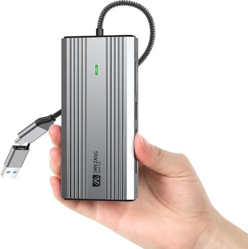 محطة إرساء DisplayLink شاشة ثلاثية، محول متعدد 12 في 1 USB C Hub لأجهزة MacBook M1/M2/M3، Dell، HP، محطة إرساء الكمبيوتر المحمول Lenovo مع 2 HDMI، VGA، جيجابت إيثرنت، USB 3.0/2.0، SD/TF، ​​ميكروفون/ صوتي in Kuwait