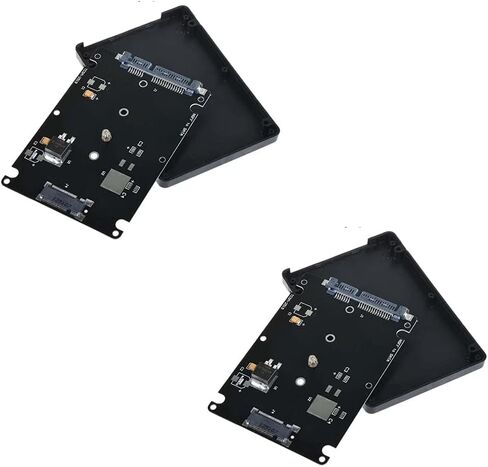 2Pcs M.2 SSD to 2.5 inch SATA Adapter M.2 (NGFF) SSD to SATA III Hard Drive Enclosure B-Key SATA Converter to SATA 3.0 Card Support 2230 2242 2260 2280 in Saudi Arabia