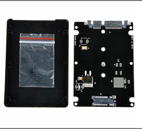 2Pcs M.2 SSD to 2.5 inch SATA Adapter M.2 (NGFF) SSD to SATA III Hard Drive Enclosure B-Key SATA Converter to SATA 3.0 Card Support 2230 2242 2260 2280 in Saudi Arabia