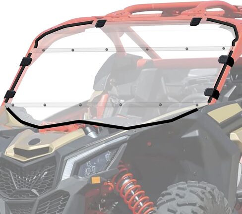 Maverick X3 Windshield - StarknightMT Scratch-Resistant X3 Windshield Compatible with Can am 2017-2022 Maverick X3 XRS XDS Turbo R Max XRS XDS， Hard-Coated Polycarbonate Maverick Windshield in Saudi Arabia