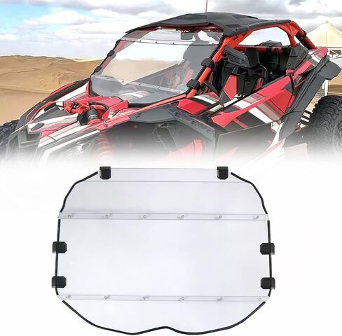 Maverick X3 Windshield - StarknightMT Scratch-Resistant X3 Windshield Compatible with Can am 2017-2022 Maverick X3 XRS XDS Turbo R Max XRS XDS， Hard-Coated Polycarbonate Maverick Windshield in Saudi Arabia