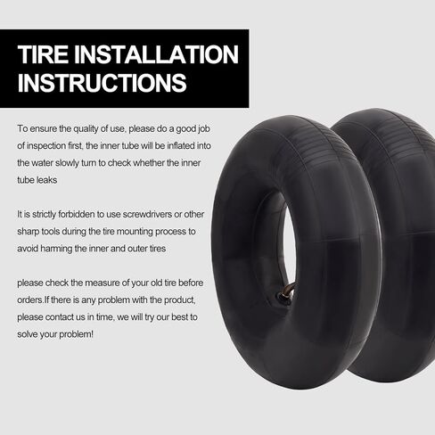 11×4.00/4.50-5 أنبوب داخلي بديل مع جذع صمام منحني TR-87 متوافق مع جزازة العشب وعربات اليد والمولدات والجرارات والشاحنات اليدوية والجزازات ومنفاخ الثلج والمزيد (عبوتان) in Kuwait