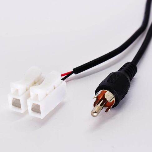 2 حزمة RCA إلى كابل الأسلاك العارية، 0.3M/1FT كابل سلك مكبر الصوت إلى الصوت ذكر RCA موصل محول جاك التوصيل لاستبدال كابل RCA مفتوح الأطراف للصوت in Saudi Arabia