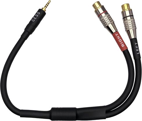 CESS-259 كابل محول سماعة الرأس الصوتي المتوازن 2.5 مم TRRS إلى RCA أنثى in Saudi Arabia