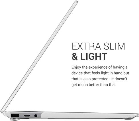 حافظة كريستال kwmobile متوافقة مع كمبيوتر Microsoft Surface Laptop 5/4 /3 13.5 بوصة (1868/1951) - غطاء كمبيوتر محمول أنيق خفيف الوزن - شفاف in Saudi Arabia