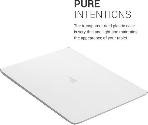 حافظة كريستال kwmobile متوافقة مع كمبيوتر Microsoft Surface Laptop 5/4 /3 13.5 بوصة (1868/1951) - غطاء كمبيوتر محمول أنيق خفيف الوزن - شفاف in Saudi Arabia