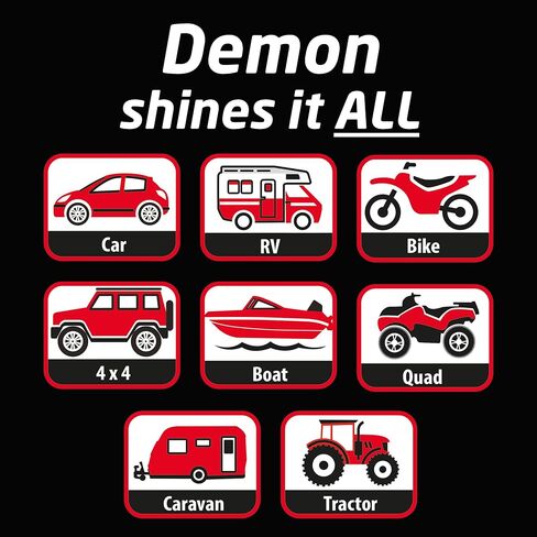 Demon 7 Piece Car Care Gift Pack. Includes Demon Shine, Wheels, Foam, Tyres & More in Saudi Arabia
