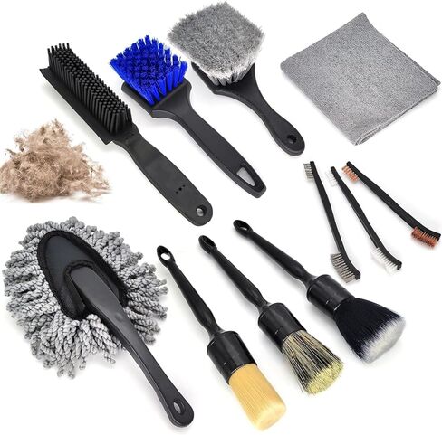 طقم تنظيف السيارة، مجموعة فرش تفصيل السيارة، فرش تنظيف السيارة للجزء الخارجي الداخلي in Kuwait