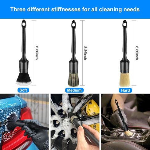 طقم تنظيف السيارة، مجموعة فرش تفصيل السيارة، فرش تنظيف السيارة للجزء الخارجي الداخلي in Kuwait