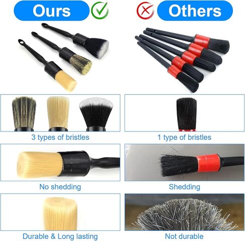 طقم تنظيف السيارة، مجموعة فرش تفصيل السيارة، فرش تنظيف السيارة للجزء الخارجي الداخلي in Kuwait