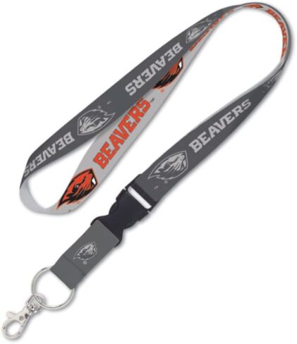 إصدار الفحم من Oregon State Beavers Premium Lanyard Key/ID حامل مع إبزيم قابل للفصل in Saudi Arabia