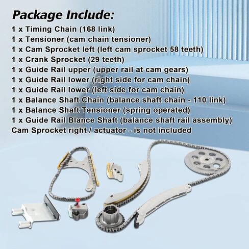 Engine Timing Chain Kit 9-0195SC TK10428D Fits for 2002-2008 Rainier, 2004-2007 Colorado,2004-2006 Trailblazer,2002-2007 Canyon, 2004-2006 Envoy Aftermarket Part in Saudi Arabia