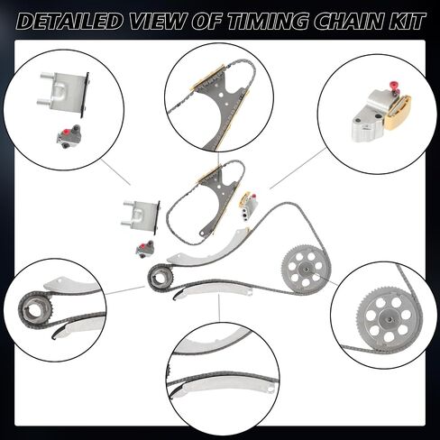 Engine Timing Chain Kit 9-0195SC TK10428D Fits for 2002-2008 Rainier, 2004-2007 Colorado,2004-2006 Trailblazer,2002-2007 Canyon, 2004-2006 Envoy Aftermarket Part in Saudi Arabia