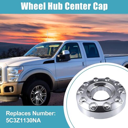 X AUTOHAUX Front 10 Lug Chrome Wheel Center Hub Cap Cover for Ford F450 F550 Super Duty 2005-2017 Wheel Hubcap Wheel Center Cap 5C3Z1130NA in Saudi Arabia