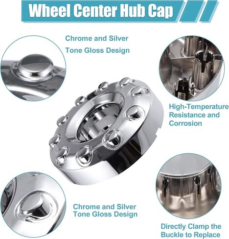 X AUTOHAUX Front 10 Lug Chrome Wheel Center Hub Cap Cover for Ford F450 F550 Super Duty 2005-2017 Wheel Hubcap Wheel Center Cap 5C3Z1130NA in Saudi Arabia