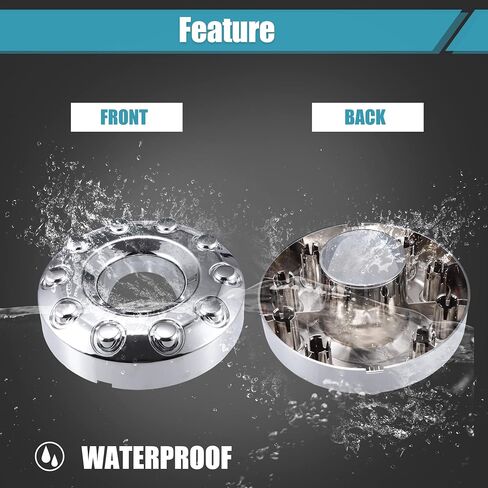 X AUTOHAUX Front 10 Lug Chrome Wheel Center Hub Cap Cover for Ford F450 F550 Super Duty 2005-2017 Wheel Hubcap Wheel Center Cap 5C3Z1130NA in Saudi Arabia
