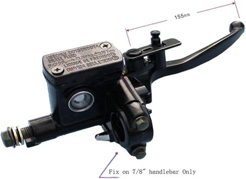 VideoPUP Right Hydraulic Brake Master Cylinder 7/8 Inch Lever with 8mm Mirror Hole Ideal Compatible with Varies 4 Strokes 50cc 70cc 110cc 125cc 150CC ATV Dirt Pit Bikes Brake Part in Saudi Arabia