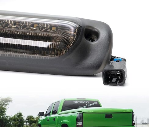 NSLUMO Led Third Brake Light Replacement for 1999-2006 Chevy Silverado GMC Sierra 1500 2500 Red LED Strobe Rear 3rd Brake Center High Mount Stop Lamp + White Cargo Light Kit Euro Smoked Lens in Saudi Arabia