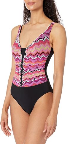 Profile by Gottex Women's Standard Palm Springs V-Neck One Piece in Saudi Arabia