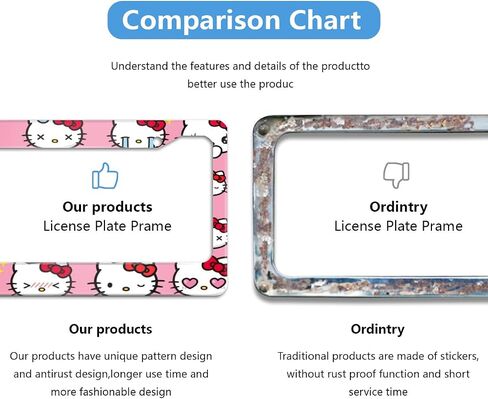 Purple Cute Cartoon Steering Wheel Cover,Anime Kawaii License Plate Frames, Universal 15 Inches Car Accessories for Men Women in Saudi Arabia