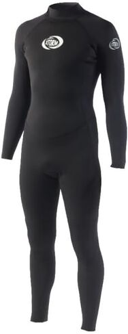 Storm Full Men's Wetsuit – Flatlock System BZ 3/2mm, Rear Zip SBR - 100% Poly Lining, Mesh Reinforced Torso, Adult Suit - Surfing, Diving, Snorkeling, Scuba - Black in Saudi Arabia