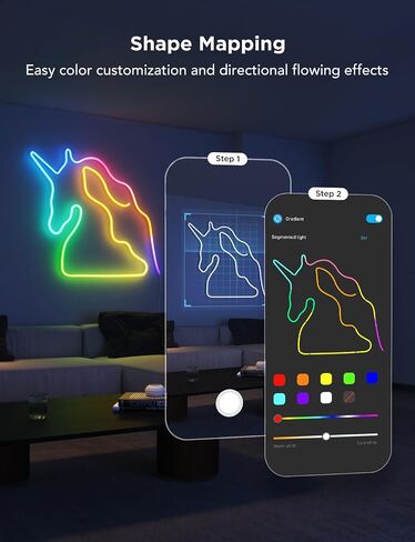 Govee RGBIC Neon Rope Light Mounting Brackets for Neon Lights H61D3 & H61D5, RGBIC Rope Light Clips, WiFi Neon Lights Holders 20pcs, (Not Support H61A0 & H61A2), Black in Saudi Arabia