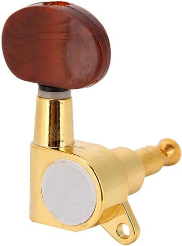 6PCS Guitar Tuning Pegs, Sealed Electric Guitar String Tuning Pegs Keys Machine Head Tuners Set(Gold) Ibanez Acoustic Tuners Dangelico Tuners Vintage Locking Tuners 6 Inline Guitar Tuner Pegs in Saudi Arabia