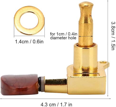 6PCS Guitar Tuning Pegs, Sealed Electric Guitar String Tuning Pegs Keys Machine Head Tuners Set(Gold) Ibanez Acoustic Tuners Dangelico Tuners Vintage Locking Tuners 6 Inline Guitar Tuner Pegs in Saudi Arabia