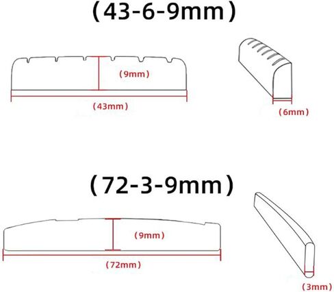 أجزاء الغيتار 6 سلسلة الغيتار الشعبي جسر العظام السرج ومجموعة الجوز العاج in Kuwait