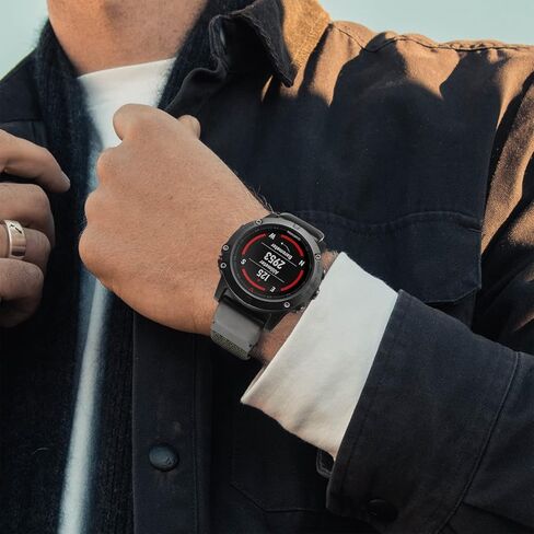 أربطة نايلون 20 مم لـ Garmin Fenix ​​7S Pro/Fenix ​​7S/Fenix ​​6S Pro/Fenix ​​6S، حزام رياضي سريع التركيب لـ Fenix ​​5S plus/Fenix ​​5S/Descent Mk2s، أخضر جيشي in Kuwait