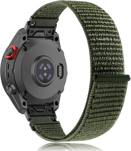 أربطة نايلون 20 مم لـ Garmin Fenix ​​7S Pro/Fenix ​​7S/Fenix ​​6S Pro/Fenix ​​6S، حزام رياضي سريع التركيب لـ Fenix ​​5S plus/Fenix ​​5S/Descent Mk2s، أخضر جيشي in Kuwait