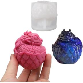 Dragon Egg Scented Candle Silicone Mold for Easter DIY Crystal Dragon Baby Drops Silicone for Resin Dinosaur Home Decoration Animal Resin Cartoon Mold