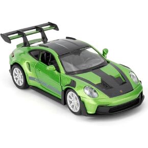 1:36 Scale 911 GT3 RS Model Cars, Diecast Pull Back Vehicles, Model Toy Cars, Doors Open, Collection Kids Toy for Aged 3 and up, Gift Green