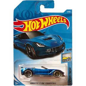 Hot Wheels 2018 50th Anniversary Factory Fresh Corvette C7 Z06 Convertible 5/365, Blue