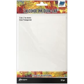 Tim Holtz Alcohol Ink Dura-Lar 5"X7" 10/Pkg-Clear Transparent