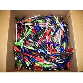 500 Lot Misprint Ink Pens, Ball Point, Plastic, Retractable