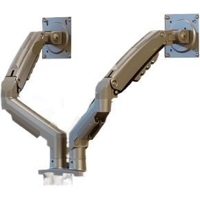 F160 Computer Left and Right Dual-Screen Monitor Stand up and Down Lifting Telescopic Adjustment Hanger Desktop Rotating Stand