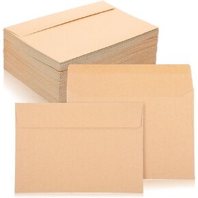 100 Pcs 5" x 7" Envelopes for Invitations - Elegant Wedding Invitation Envelopes, Self-Sealing Kraft Paper Envelope for Greeting Cards, Photos, Postcards (Gold)