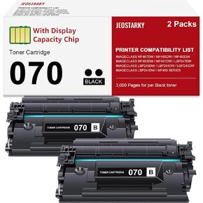 Compatible for Canon 070 Black Toner Cartridge Replacement for Canon 070h CRG070 Toner for Canon ImageCLASS MF465dw MF462dw MF460dw LBP246dw LBP247dw LBP243dw LBP240dw Laser Printer 2 Pack
