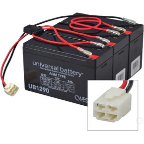 AlveyTech 36 Volt Battery Pack (9 Ah, with Harness) - Fits The Razor EcoSmart Metro, Kit of 12V Replacement Batteries, Electric Power Dirt Scooter, Scooters, Universal Rechargeable SLA AGM