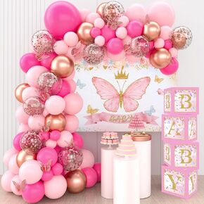 Sage Green Baby Shower Decorations for Boy Girl 106pcs Greenery Balloon Arch Kit, Baby Box,Tablecloth and Backdrop for Boho Woodland Jungle Theme Baby Shower Decor Neutral Party Supplies
