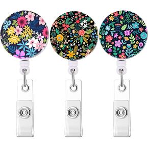 ID Badge Holder,Retractable Badge Reel with Alligator Clip Decorative Badge Clip for ID Card Holders Office Worker Doctor Nurse Teachers Students(Tree of Life)