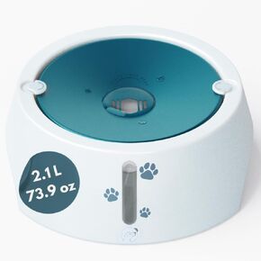 BARKING&MAD no Spill Water Bowl for Dogs 73.9oz (2.1L) - Anti-gulping, Slow Water Feed Dispenser for Large and Medium-Sized Breeds for Slow Drinking and Messy gulping Sloppy Drinkers